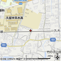 福岡県久留米市山川町1230周辺の地図