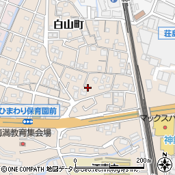 福岡県久留米市白山町504-3周辺の地図