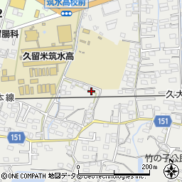 福岡県久留米市山川町1231周辺の地図