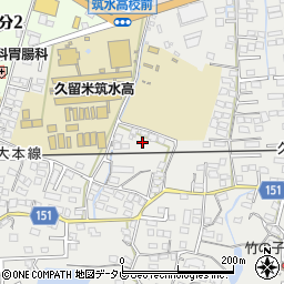 福岡県久留米市山川町1232周辺の地図