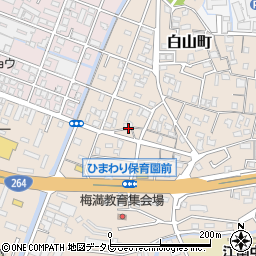 福岡県久留米市白山町438周辺の地図