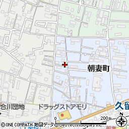 福岡県久留米市朝妻町1-17周辺の地図