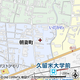 福岡県久留米市朝妻町4-29周辺の地図