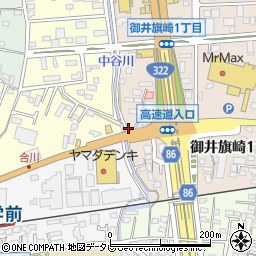 ぷりんと博士　久留米店周辺の地図