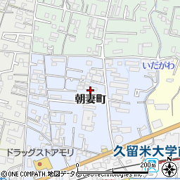 福岡県久留米市朝妻町7-8周辺の地図