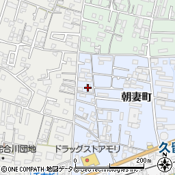 福岡県久留米市朝妻町1-13周辺の地図