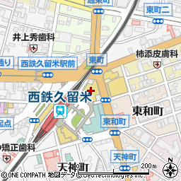 宇治式部郷　岩田屋久留米店周辺の地図