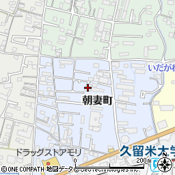 福岡県久留米市朝妻町3-32周辺の地図