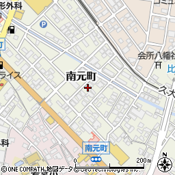 大分県日田市南元町周辺の地図