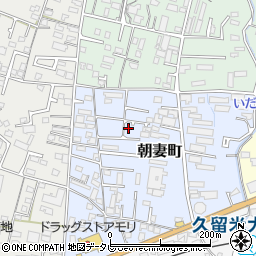 福岡県久留米市朝妻町3-34周辺の地図