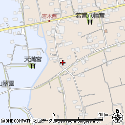 福岡県久留米市草野町吉木1342周辺の地図