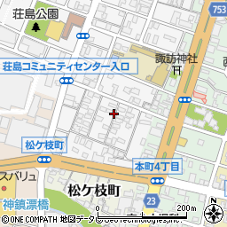 福岡県久留米市荘島町周辺の地図