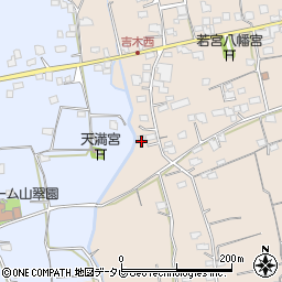 福岡県久留米市草野町吉木1483周辺の地図