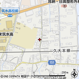 福岡県久留米市山川町1454周辺の地図