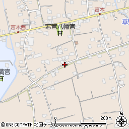 福岡県久留米市草野町吉木周辺の地図