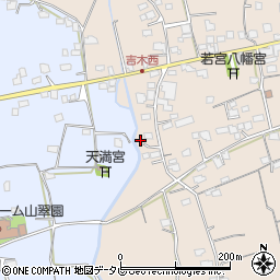 福岡県久留米市草野町吉木1482周辺の地図
