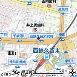 福岡銀行東久留米支店周辺の地図