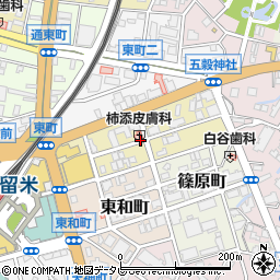 福岡県久留米市大手町周辺の地図