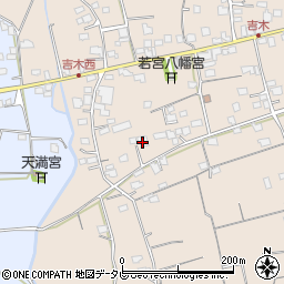 福岡県久留米市草野町吉木1347周辺の地図