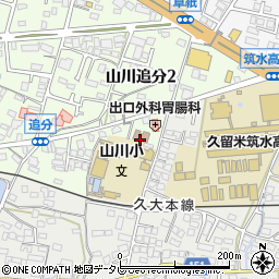 山川校区コミュニティセンター周辺の地図