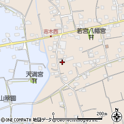 福岡県久留米市草野町吉木1403周辺の地図