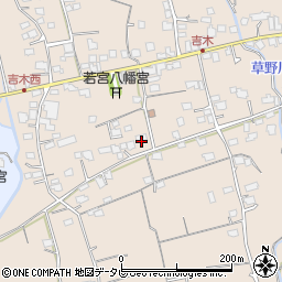 福岡県久留米市草野町吉木1354周辺の地図