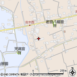 福岡県久留米市草野町吉木1404周辺の地図