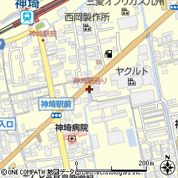 神埼駅通り周辺の地図