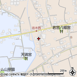 福岡県久留米市草野町吉木1479周辺の地図