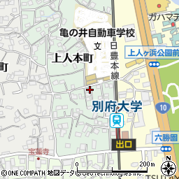 〒874-0032 大分県別府市上人本町の地図