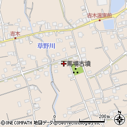 福岡県久留米市草野町吉木1282周辺の地図