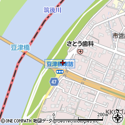 豆津橋周辺の地図