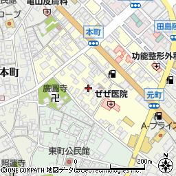 美容ピュア日田店周辺の地図
