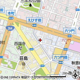 福岡県久留米市六ツ門町1-15周辺の地図