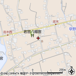 福岡県久留米市草野町吉木1396周辺の地図