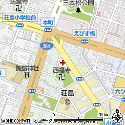 株式会社カジワラ商事　久留米店周辺の地図