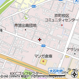 福岡県久留米市大石町周辺の地図