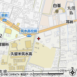 筑紫菱光株式会社　久留米工場周辺の地図