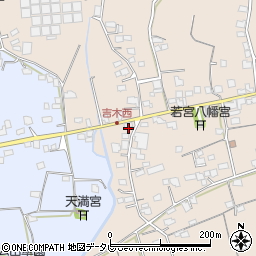福岡県久留米市草野町吉木1477周辺の地図