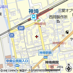 牟田建設株式会社　神埼営業所周辺の地図