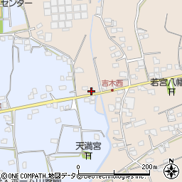 福岡県久留米市草野町吉木1周辺の地図