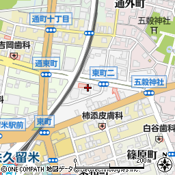 新日本警備保障株式会社久留米営業所周辺の地図