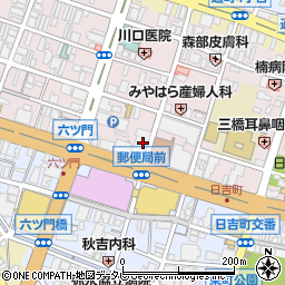 福岡銀行　久留米営業部久留米ローンセンター周辺の地図