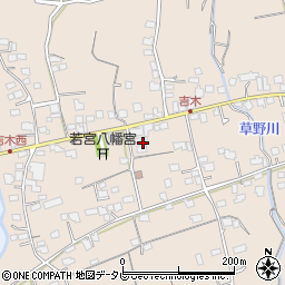 福岡県久留米市草野町吉木1387周辺の地図