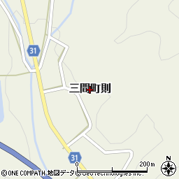 愛媛県宇和島市三間町則周辺の地図