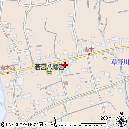 福岡県久留米市草野町吉木1388周辺の地図