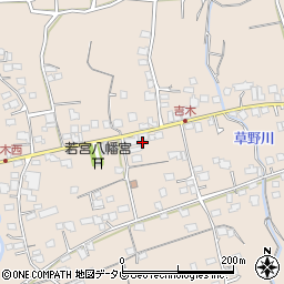 福岡県久留米市草野町吉木1384周辺の地図