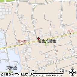 福岡県久留米市草野町吉木1420周辺の地図