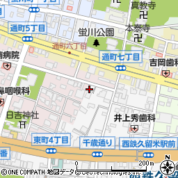 朝田観光バス久留米営業所周辺の地図