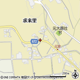 大分県日田市求来里周辺の地図